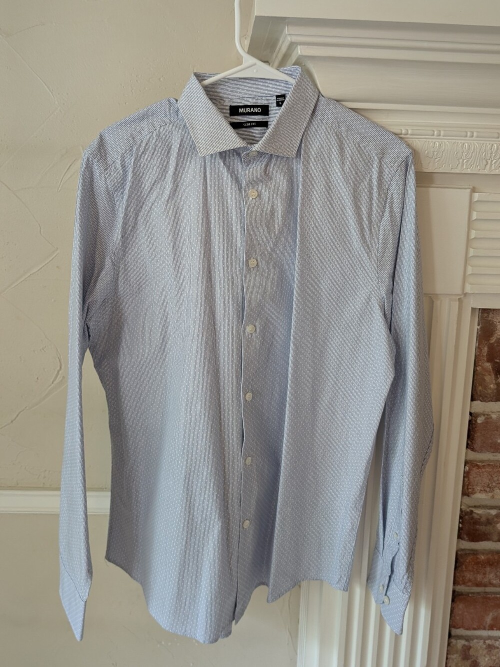 Murano | Light Blue Microdash Dress Shirt